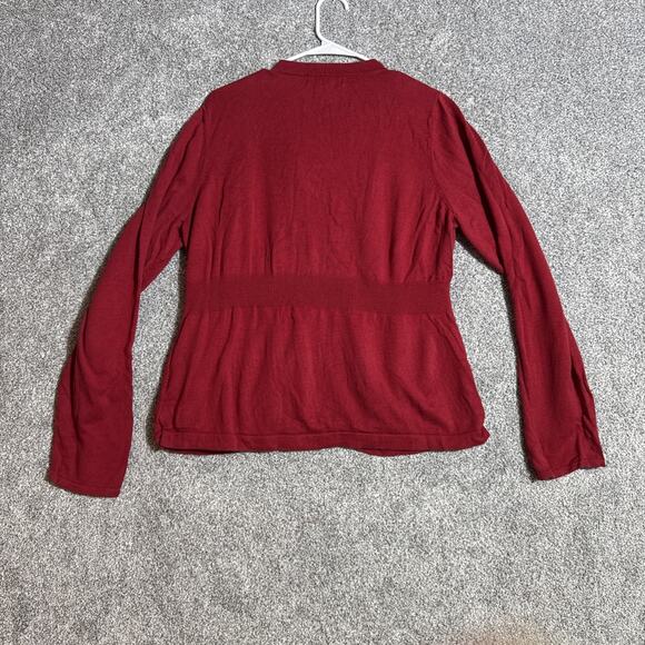 Vintage 90s Sag Harbor Cardigan Sweater Womens Size XL Beaded Grandmacore Chic - Picture 6 of 6